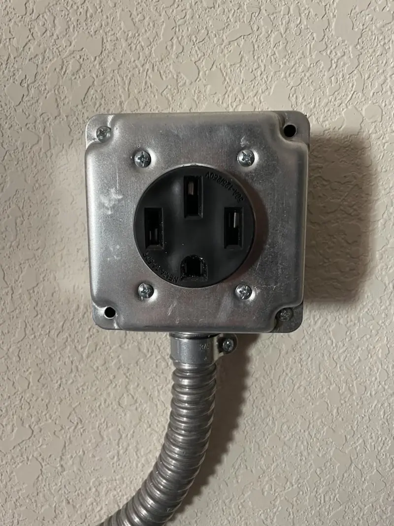 NEMA 14-50 outlet installed for Electrical Panel Upgrade in Edgerton
