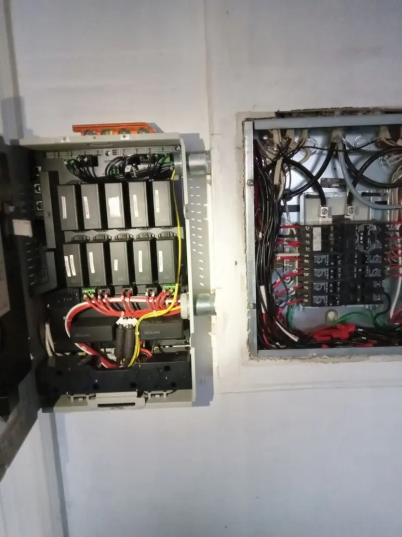 Electrical panel upgrade completed for Security Camera Wiring in Edgerton